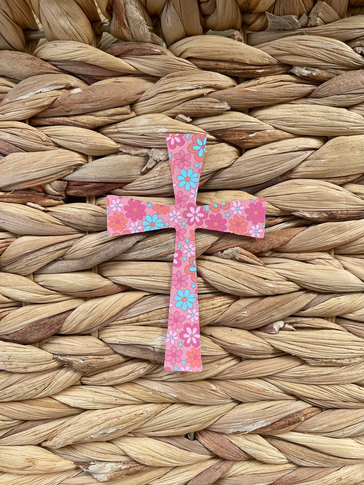 Pink/teal florals