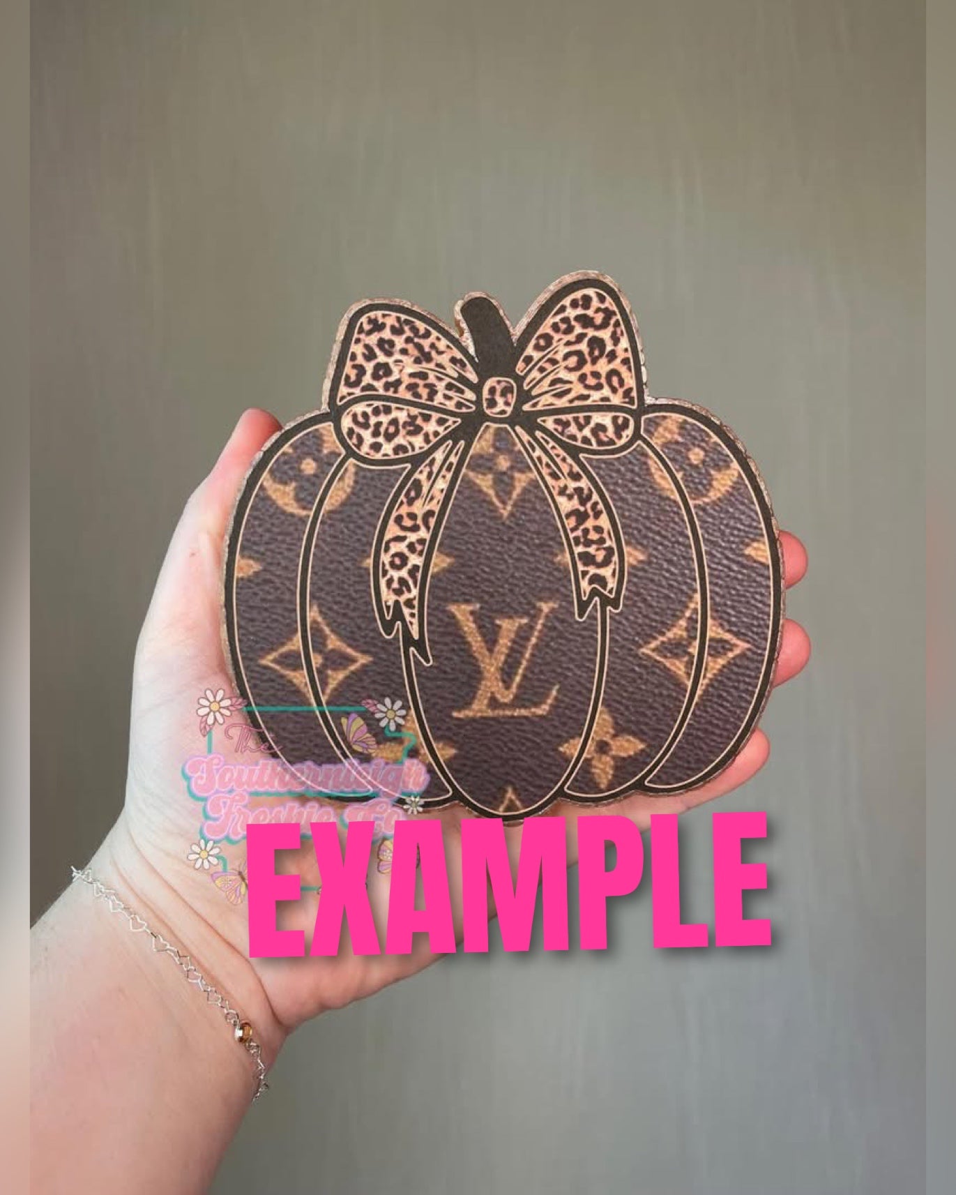 Pumpkin & bows (cheetah bow)