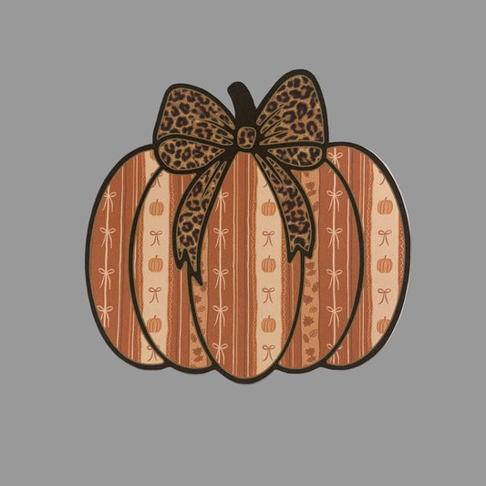 Pumpkin & bows (cheetah bow)