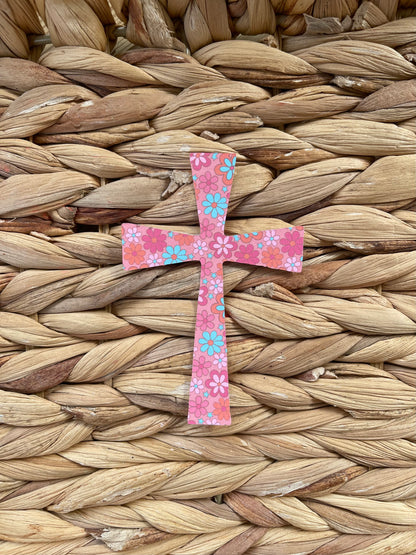 Pink/teal florals