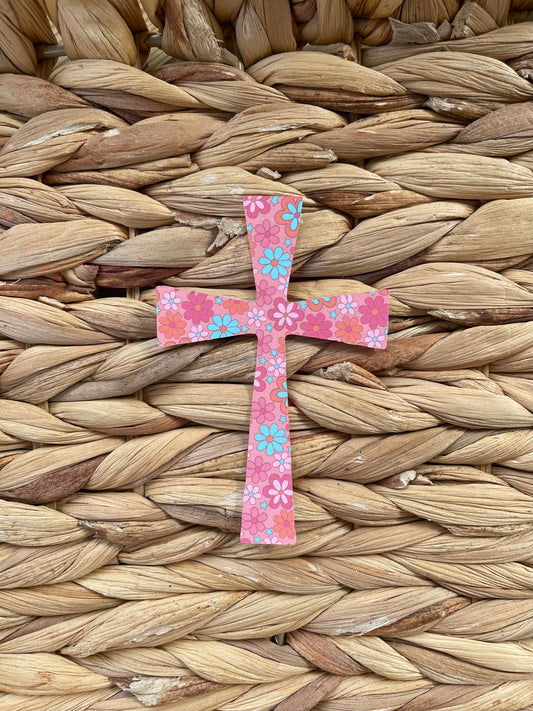 Pink/teal florals