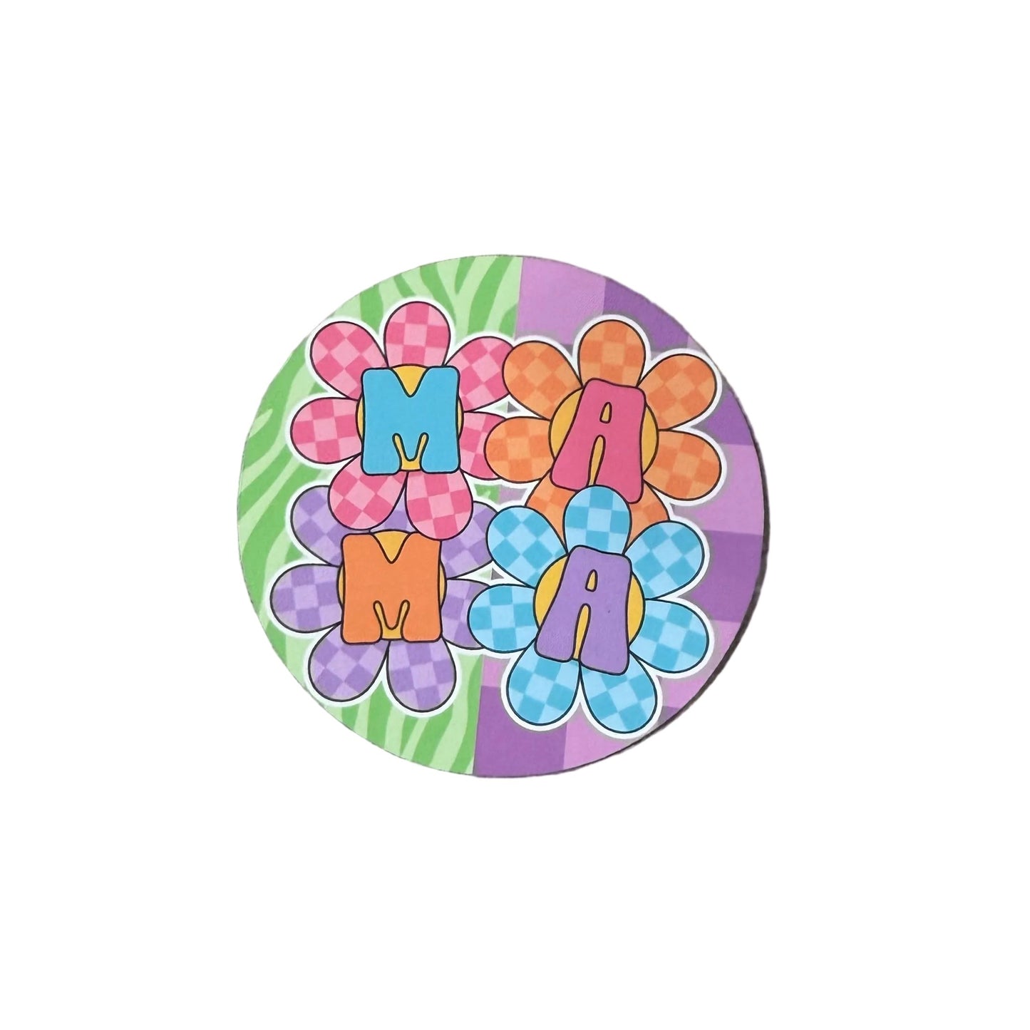 Mama (zebra & checkered)