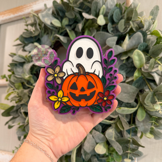Floral Pumpkin & Ghost