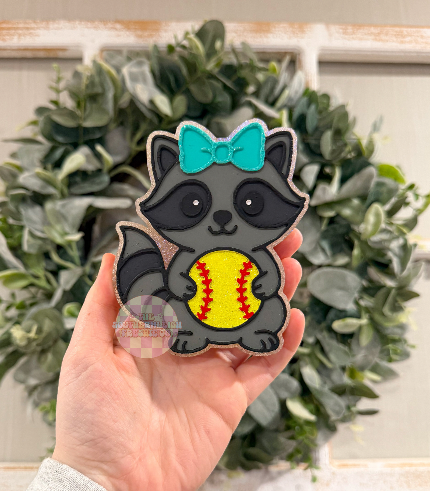Raccoon with Baseball/Softball