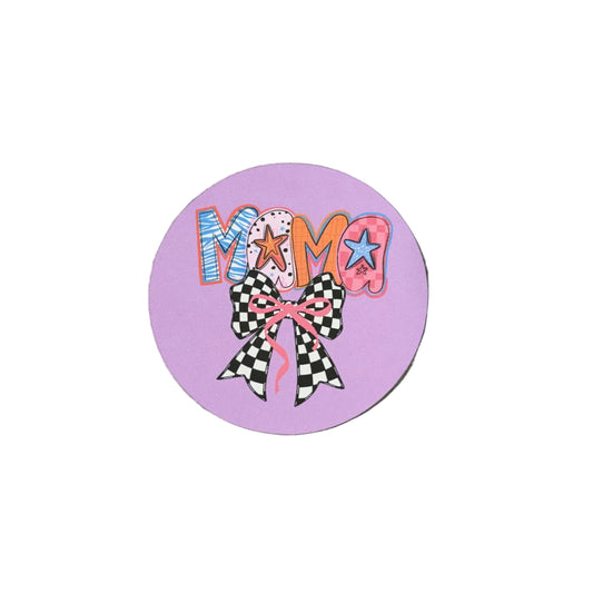 Mama Checkered Bow