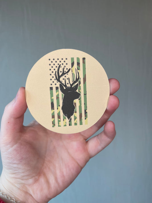 Deer and camo flag