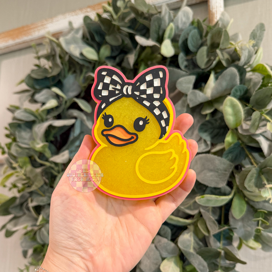 Duck with Checkered Bow