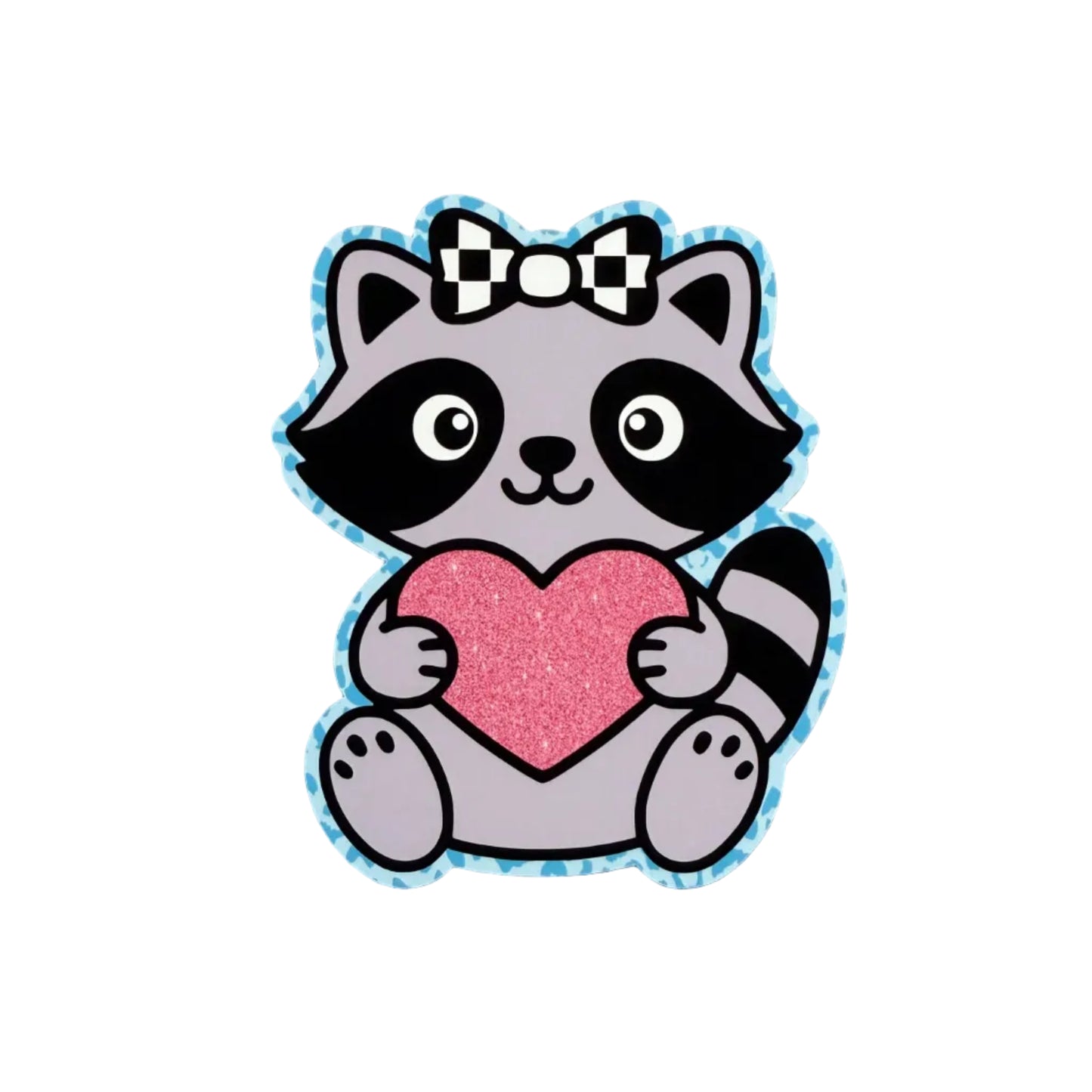 Pink Heart & Blue Cheetah