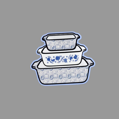 Blue Floral & Hens