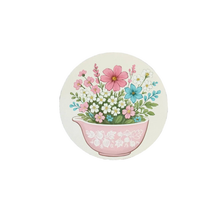 Pink Bowl & Flowers