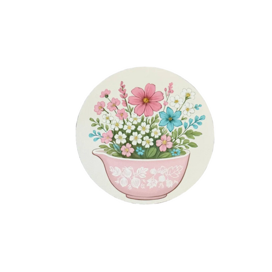 Pink Bowl & Flowers