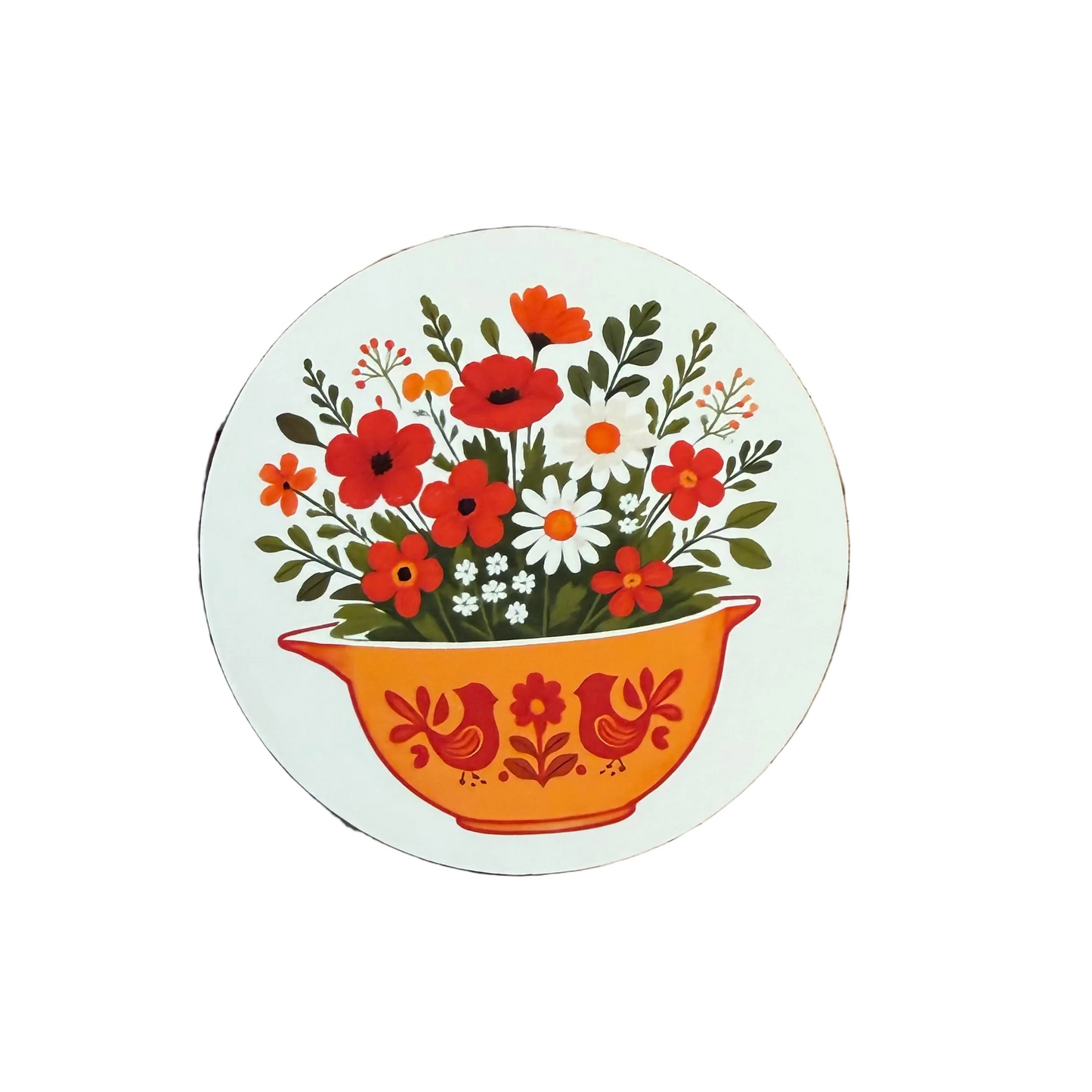 Orange Bowl & Flowers