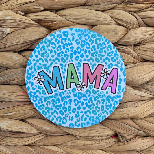 Mama (Turquoise/Blue Cheetah)
