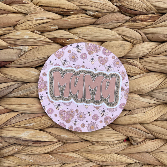 Mama with Cheetah (Floral)