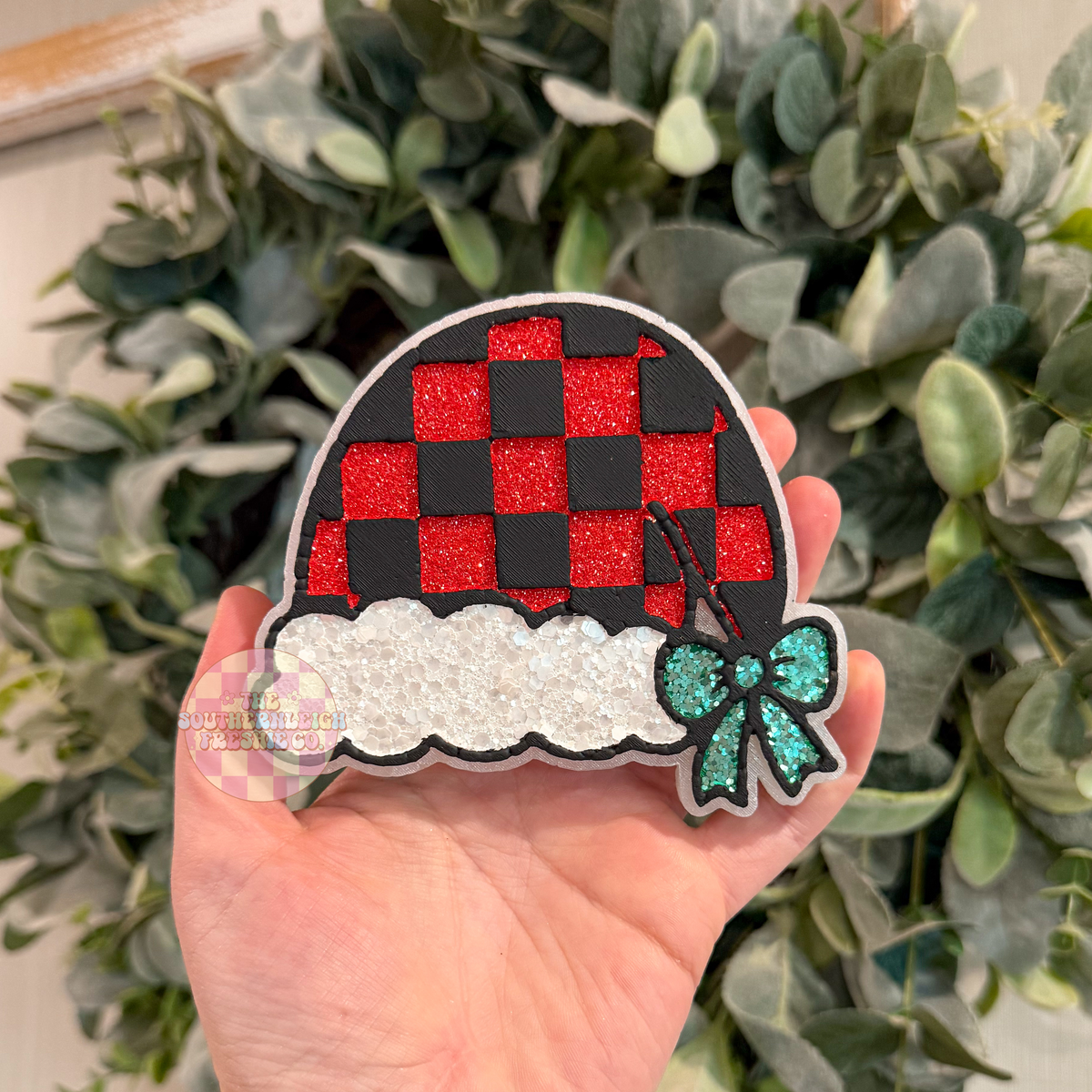 Checkered Santa Hat